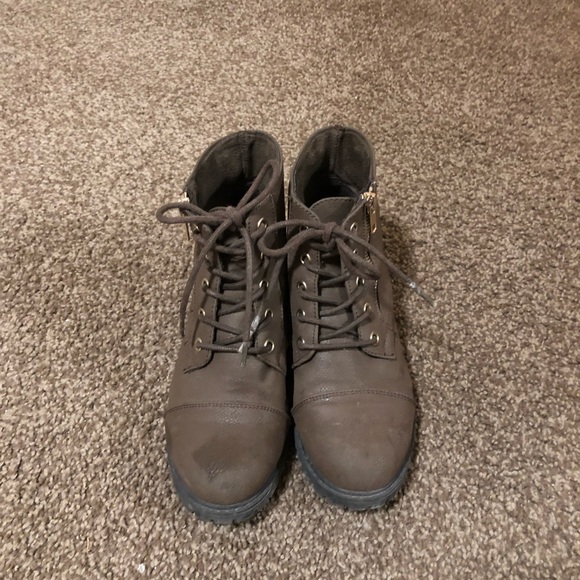 Brown Angle Boots - Picture 1 of 4